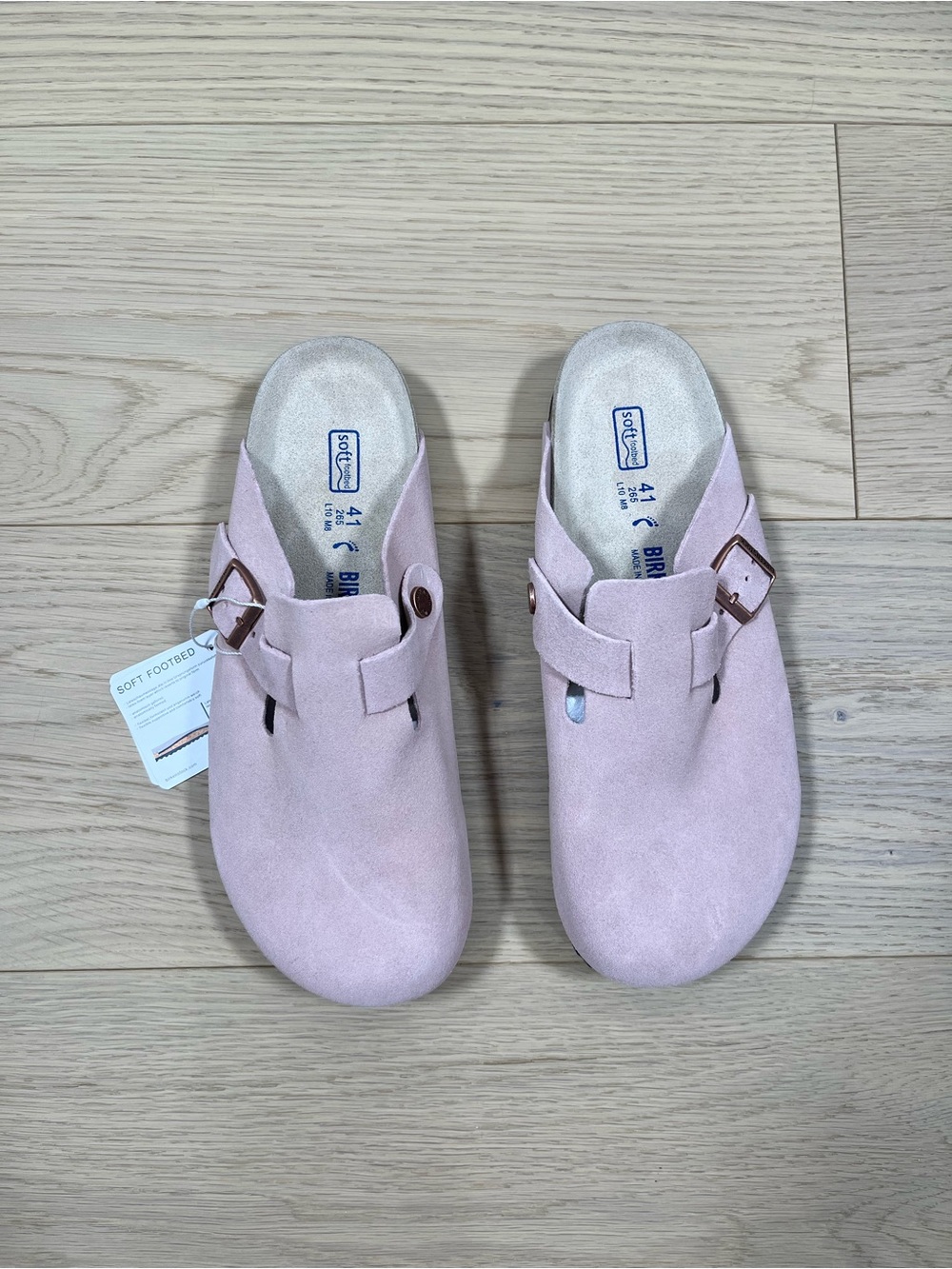 Birkenstock Boston BS Pink Suede Clogs Size 41, 42, 43 NWT - Picture 2 of 4